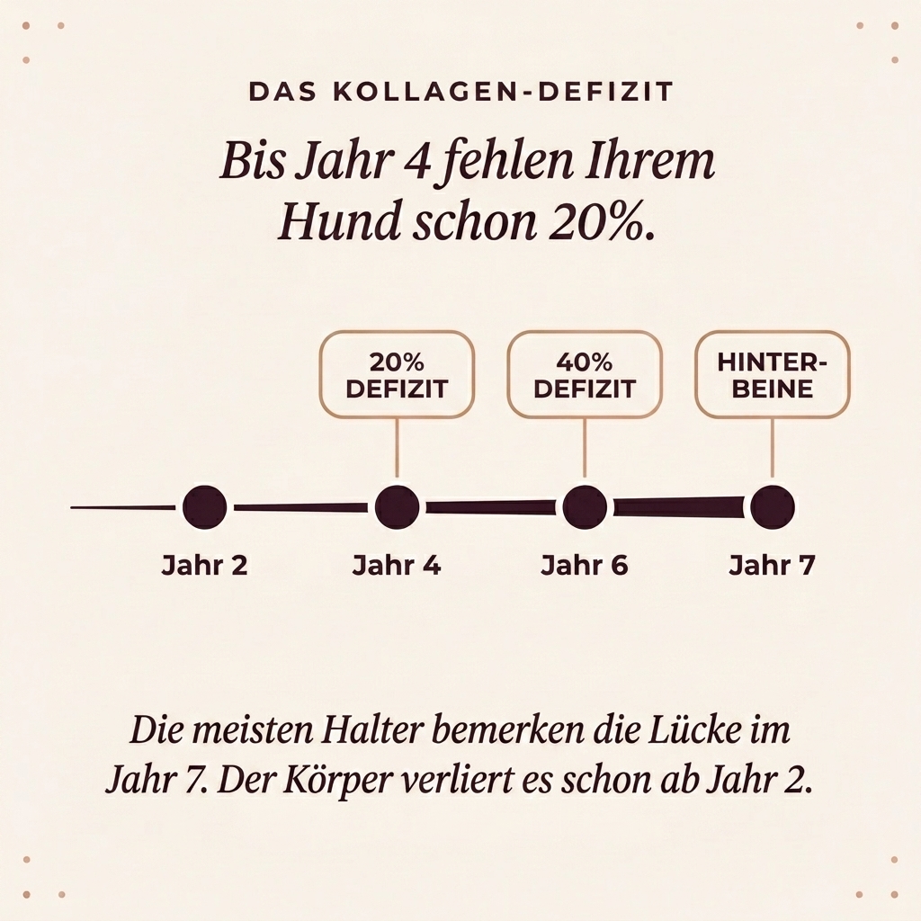 The 4-year collagen deficit timeline